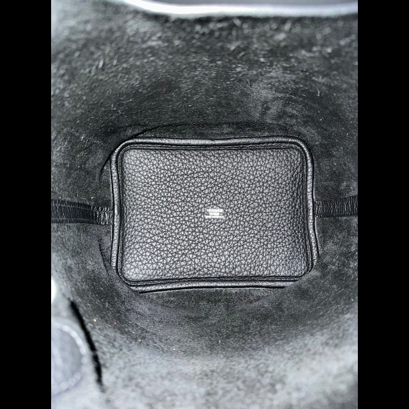 Hermes picotin 18 黑銀-11