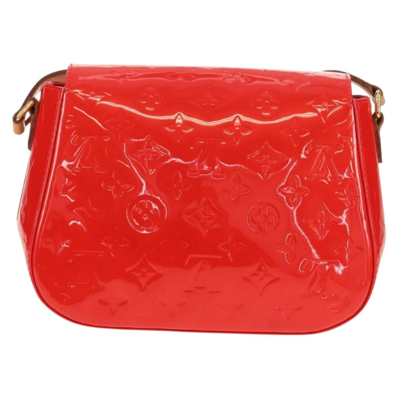 【日本直送】路易威登 Vernis Bell Flower PM 手袋 Rouge Grunadine M91728 LV Auth 159716V-1