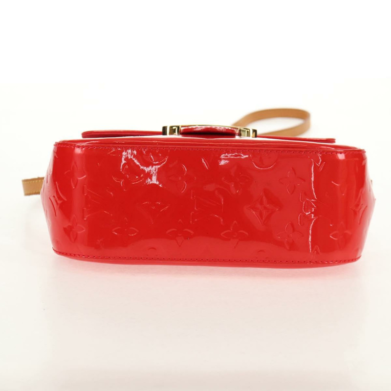 【日本直送】路易威登 Vernis Bell Flower PM 手袋 Rouge Grunadine M91728 LV Auth 159716V-4