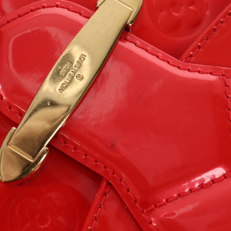 【日本直送】路易威登 Vernis Bell Flower PM 手袋 Rouge Grunadine M91728 LV Auth 159716V-8