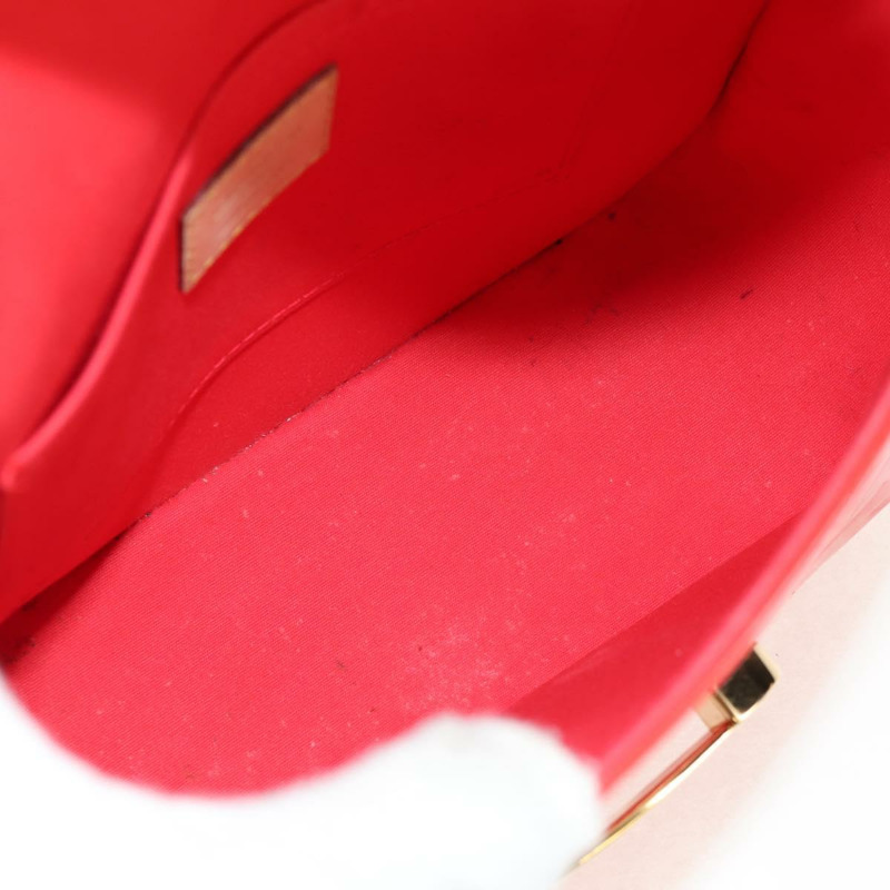 【日本直送】路易威登 Vernis Bell Flower PM 手袋 Rouge Grunadine M91728 LV Auth 159716V-9