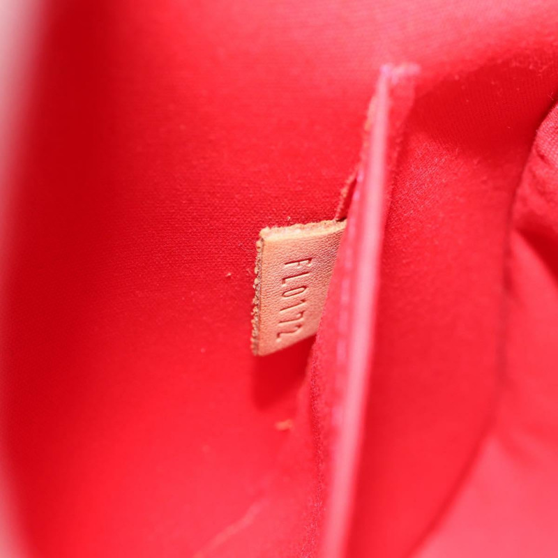 【日本直送】路易威登 Vernis Bell Flower PM 手袋 Rouge Grunadine M91728 LV Auth 159716V-10