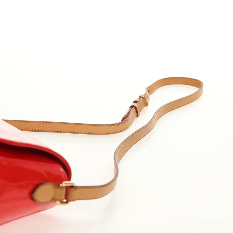 【日本直送】路易威登 Vernis Bell Flower PM 手袋 Rouge Grunadine M91728 LV Auth 159716V-13