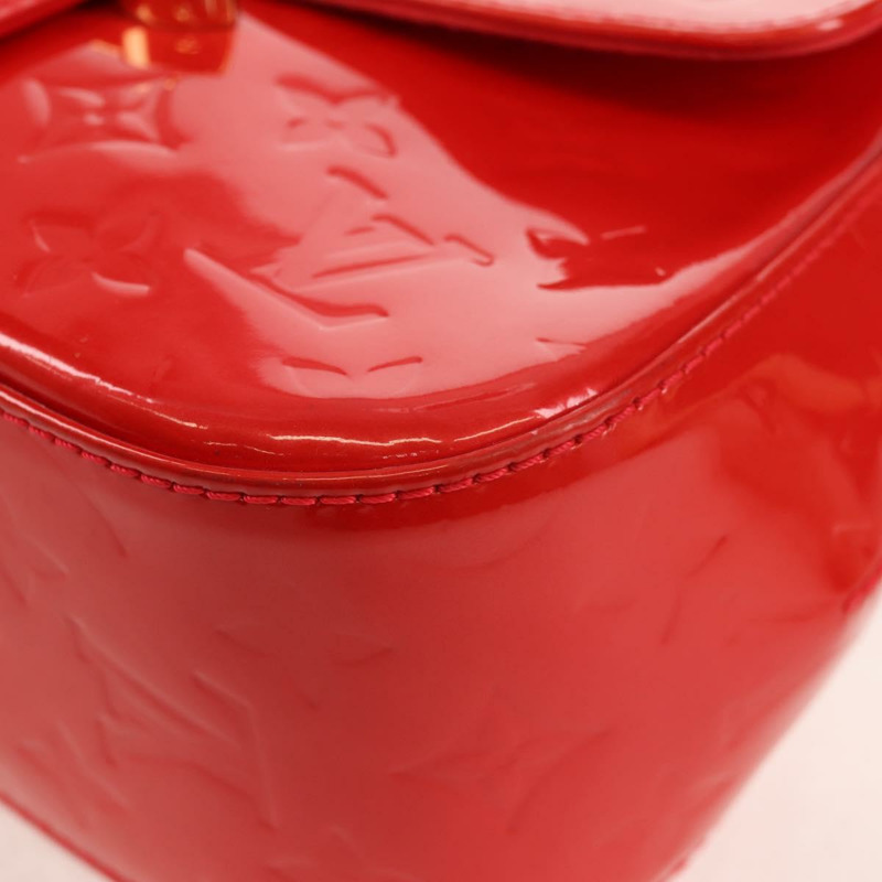 【日本直送】路易威登 Vernis Bell Flower PM 手袋 Rouge Grunadine M91728 LV Auth 159716V-15