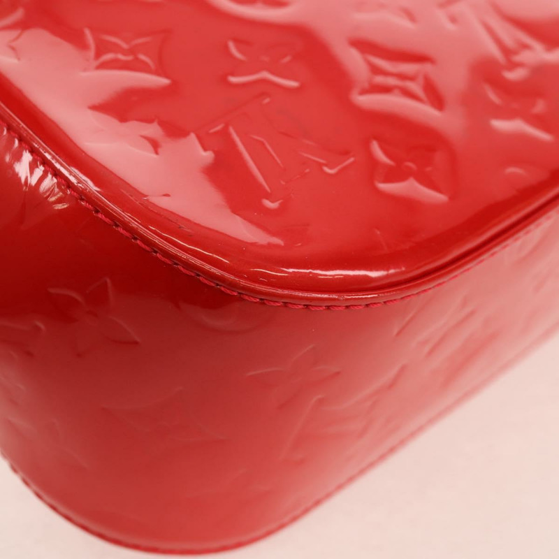 【日本直送】路易威登 Vernis Bell Flower PM 手袋 Rouge Grunadine M91728 LV Auth 159716V-16