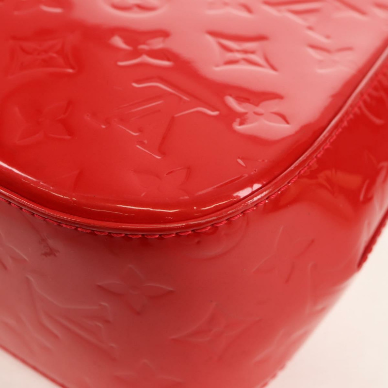 【日本直送】路易威登 Vernis Bell Flower PM 手袋 Rouge Grunadine M91728 LV Auth 159716V-17