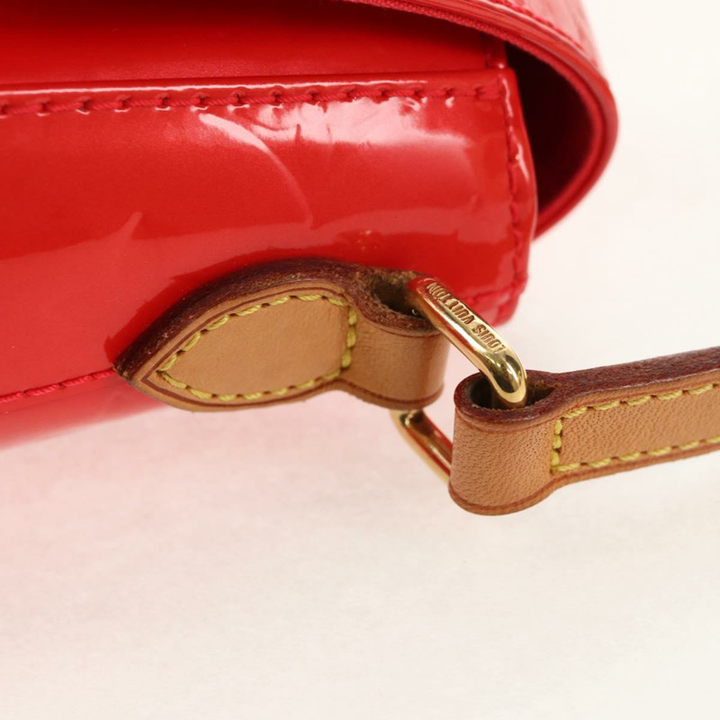 【日本直送】路易威登 Vernis Bell Flower PM 手袋 Rouge Grunadine M91728 LV Auth 159716V-18