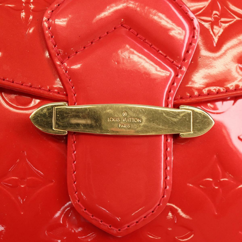 【日本直送】路易威登 Vernis Bell Flower PM 手袋 Rouge Grunadine M91728 LV Auth 159716V-19