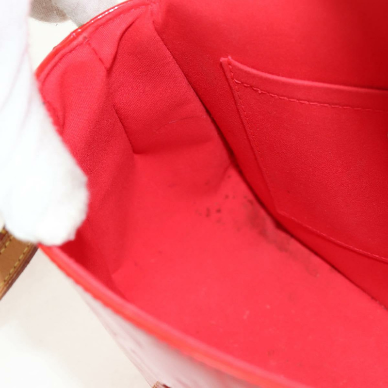 【日本直送】路易威登 Vernis Bell Flower PM 手袋 Rouge Grunadine M91728 LV Auth 159716V-24