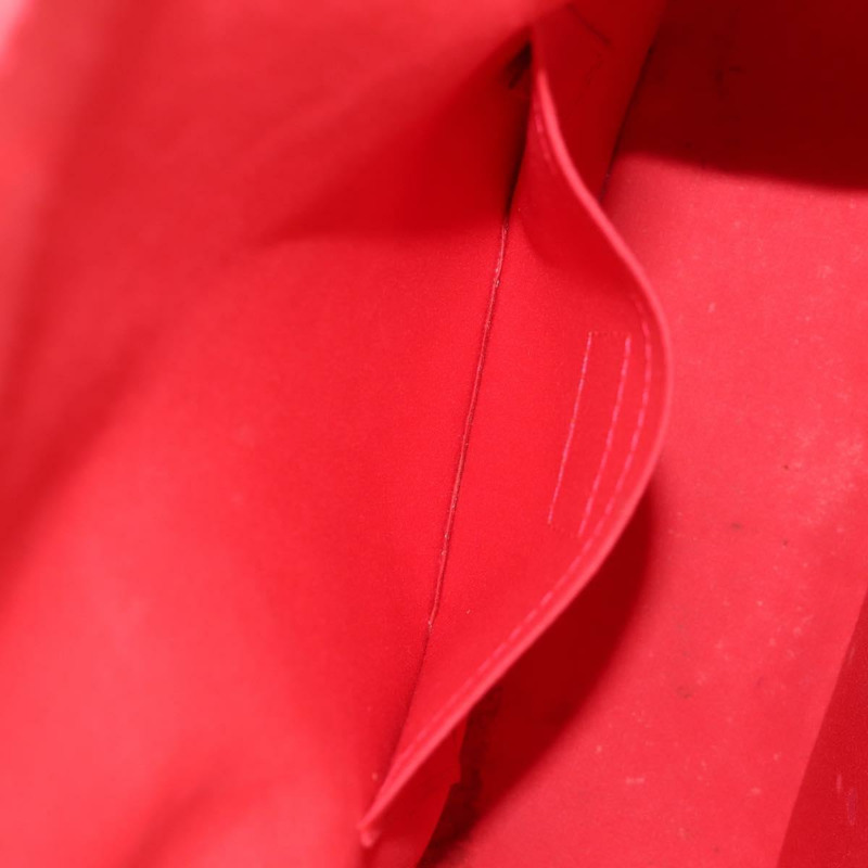 【日本直送】路易威登 Vernis Bell Flower PM 手袋 Rouge Grunadine M91728 LV Auth 159716V-25