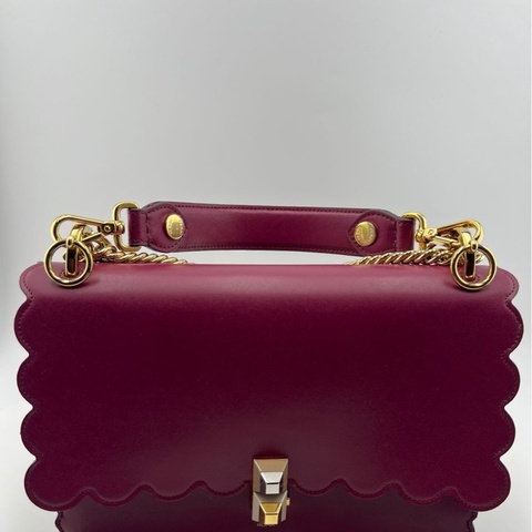 芬迪紅色手提單肩包