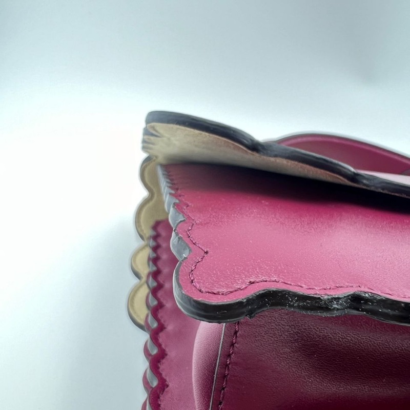 芬迪紅色手提單肩包-8