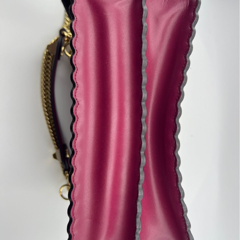 芬迪紅色手提單肩包-12