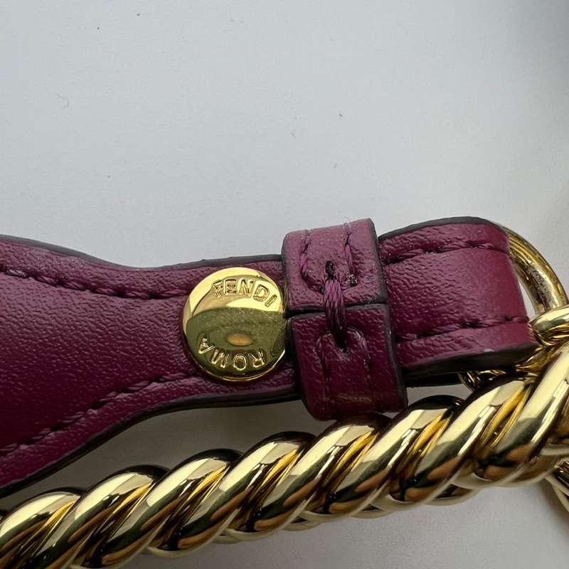 芬迪紅色手提單肩包-17