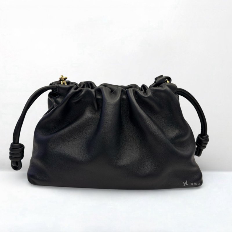 LOEWE包包 Flamenco Purse黑小羊皮束口包-1