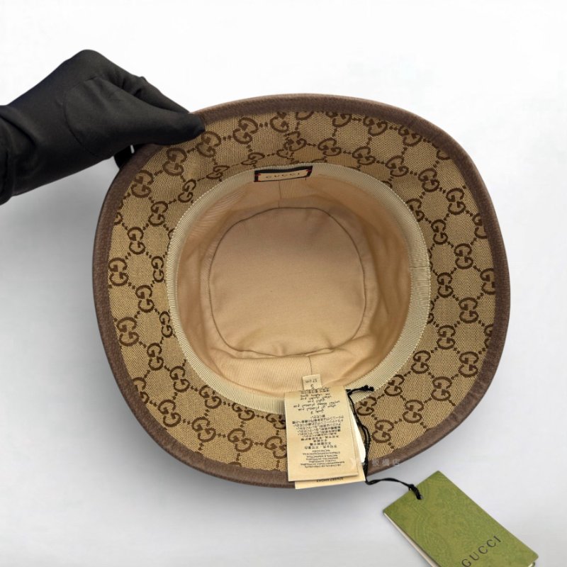 GUCCI帽子 經典雙G LOGO帆布漁夫帽576587-4
