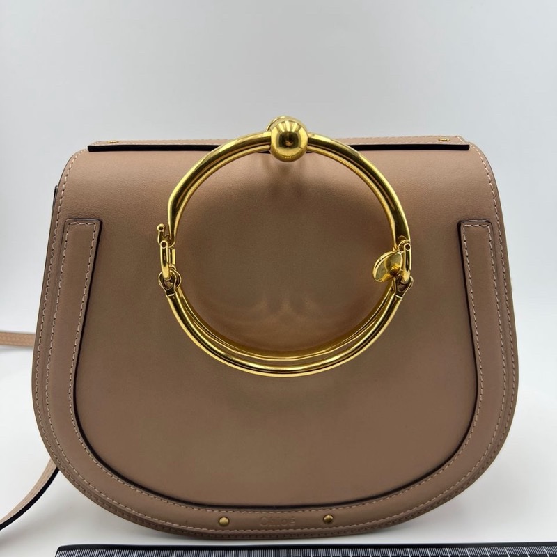 賽琳米色手提單肩包-0