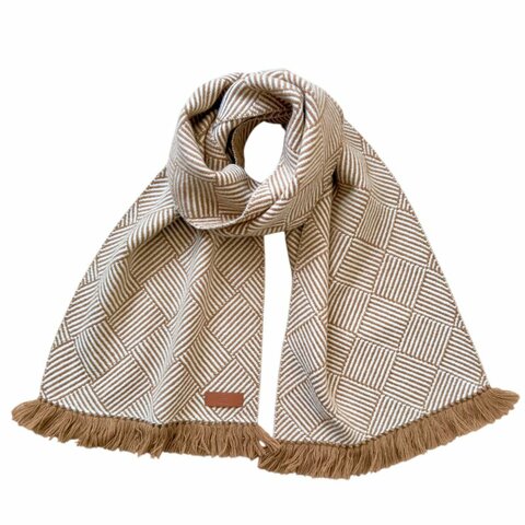 HERMES Tile Weave 純羊絨 圍巾