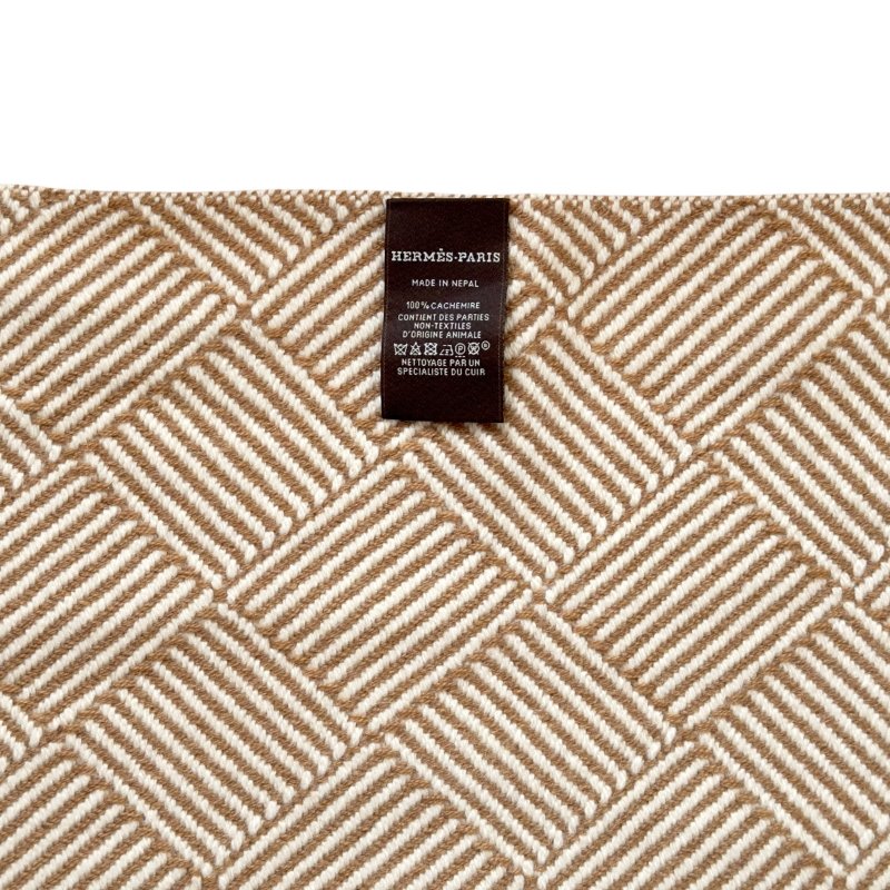 HERMES Tile Weave 純羊絨 圍巾-5