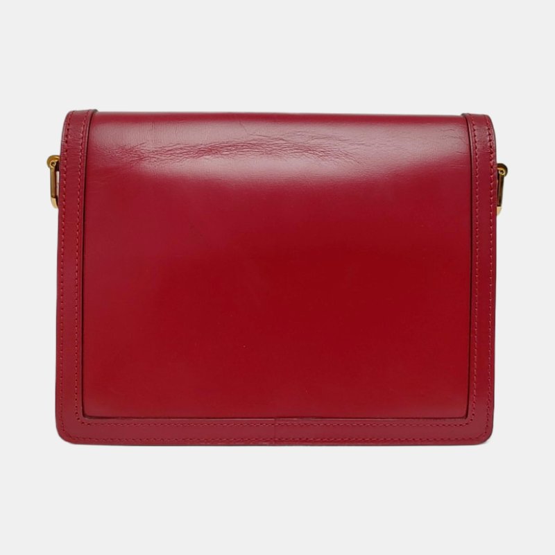 LOUIS VUITTON DAUPHINE中號紅色牛皮達芙妮單肩包斜挎包金色五金2條可拆卸肩帶-4