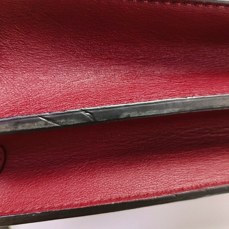 LOUIS VUITTON DAUPHINE中號紅色牛皮達芙妮單肩包斜挎包金色五金2條可拆卸肩帶-15