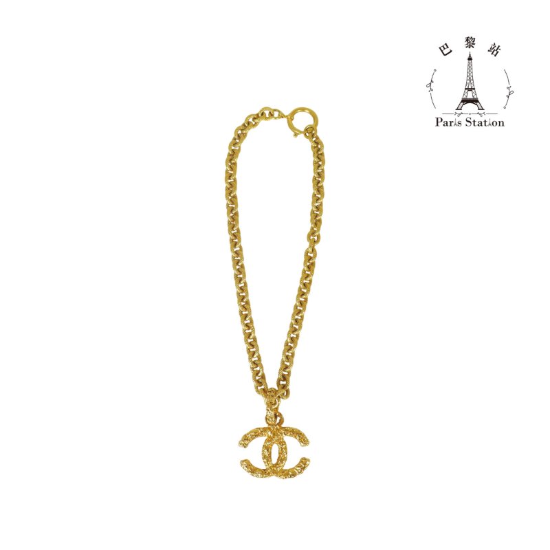 【巴黎站二手名牌專賣店】＊現貨＊CHANEL 香奈兒 真品＊復古鍍金大雙C項鍊-0