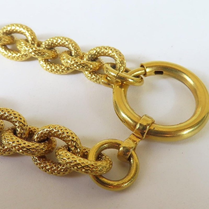 【巴黎站二手名牌專賣店】＊現貨＊CHANEL 香奈兒 真品＊復古鍍金大雙C項鍊-2