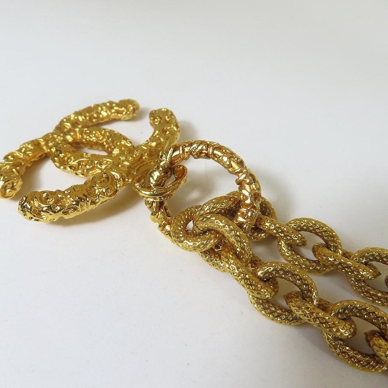 【巴黎站二手名牌專賣店】＊現貨＊CHANEL 香奈兒 真品＊復古鍍金大雙C項鍊-3