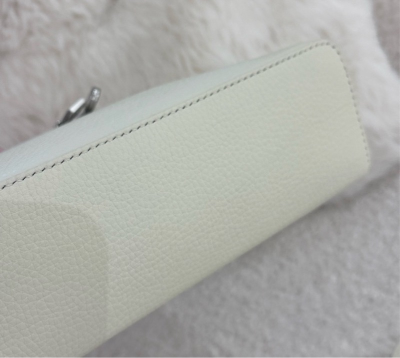 【全🆕】Loro Piana ExtraPocket L19 拉鍊開合粒面小 牛皮 單肩手提包 細語白色-3