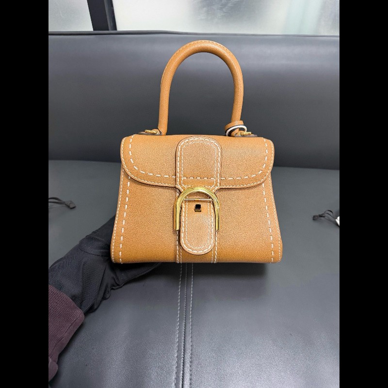 Delvaux brillant mini
焦糖色白色外縫線 手提包-1