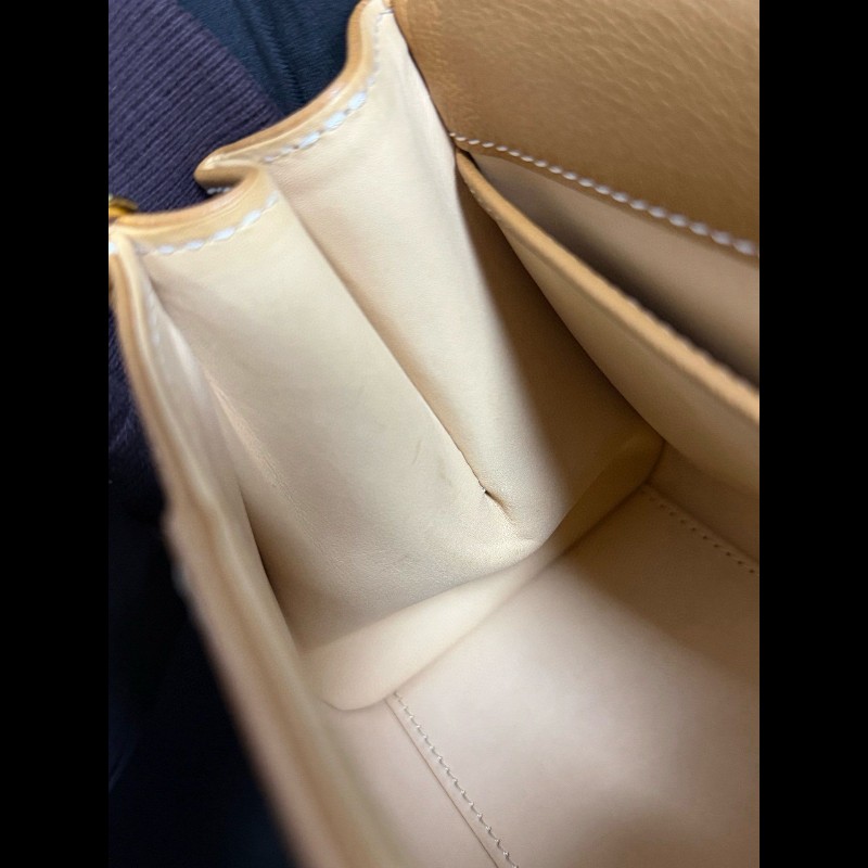 Delvaux brillant mini
焦糖色白色外縫線 手提包-20