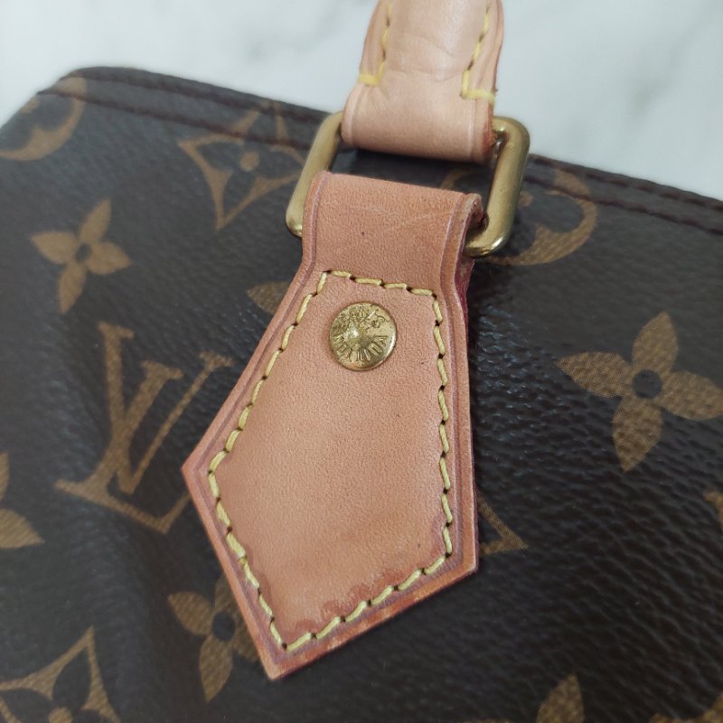LV 🎀現品拍照🎀speedy25cm (有背帶款) 荖花波士頓包~二手-76