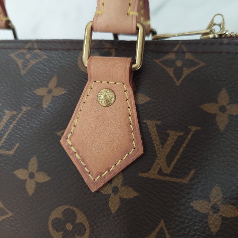 LV 🎀現品拍照🎀speedy25cm (有背帶款) 荖花波士頓包~二手-77