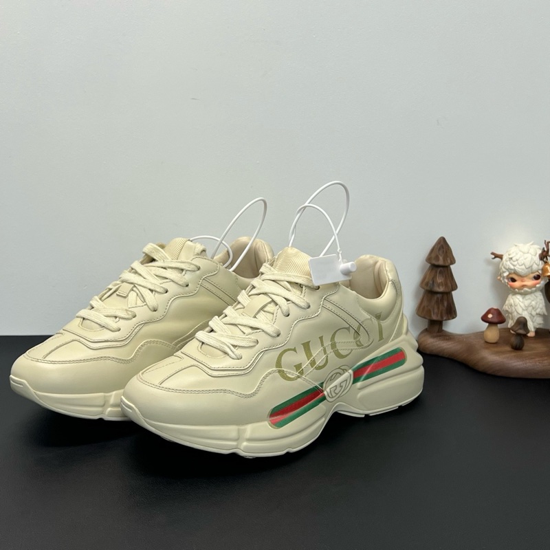 97新GUCCI古馳 Rhyton 復古Logo標識 低幫 老爹鞋 女款 36.5碼-0