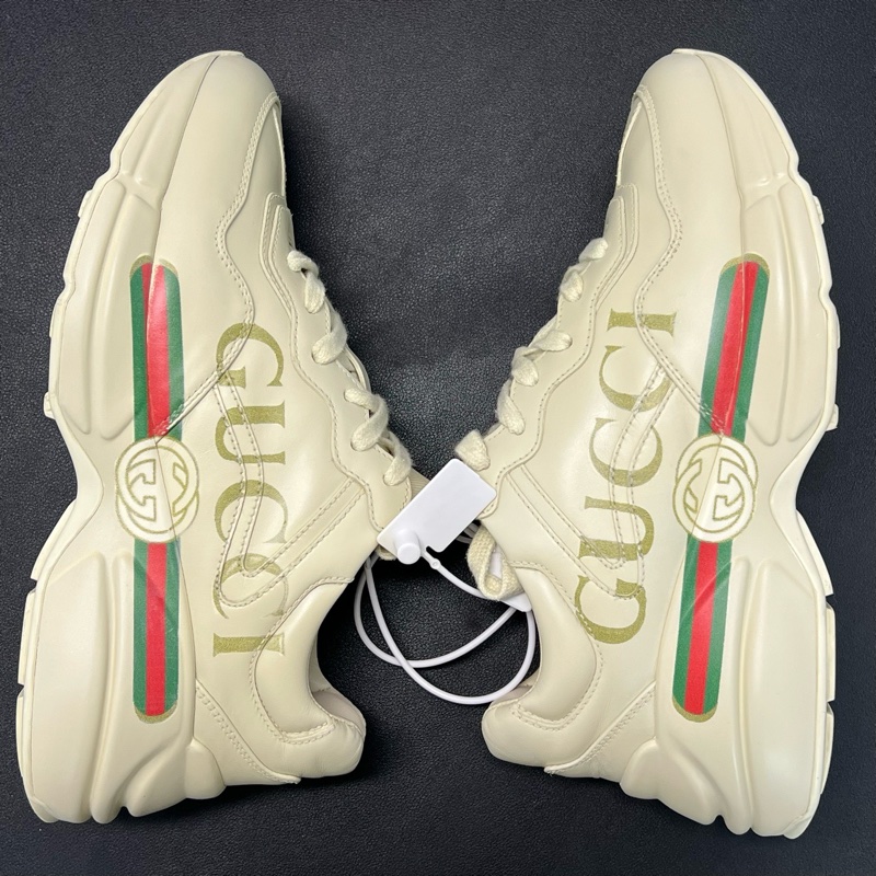 97新GUCCI古馳 Rhyton 復古Logo標識 低幫 老爹鞋 女款 36.5碼-2