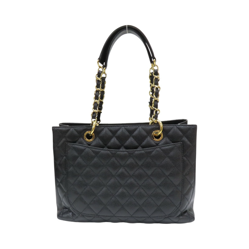 黑色 荔枝紋 牛皮 GST 手提包 A50995 (無卡)【CHANEL 香奈兒】 A50995-1