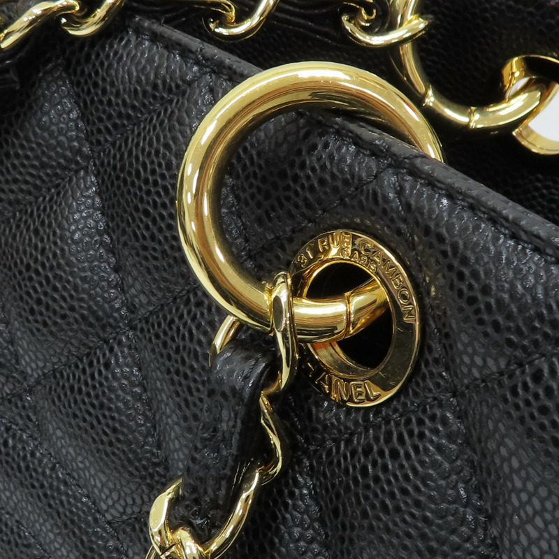 黑色 荔枝紋 牛皮 GST 手提包 A50995 (無卡)【CHANEL 香奈兒】 A50995-17