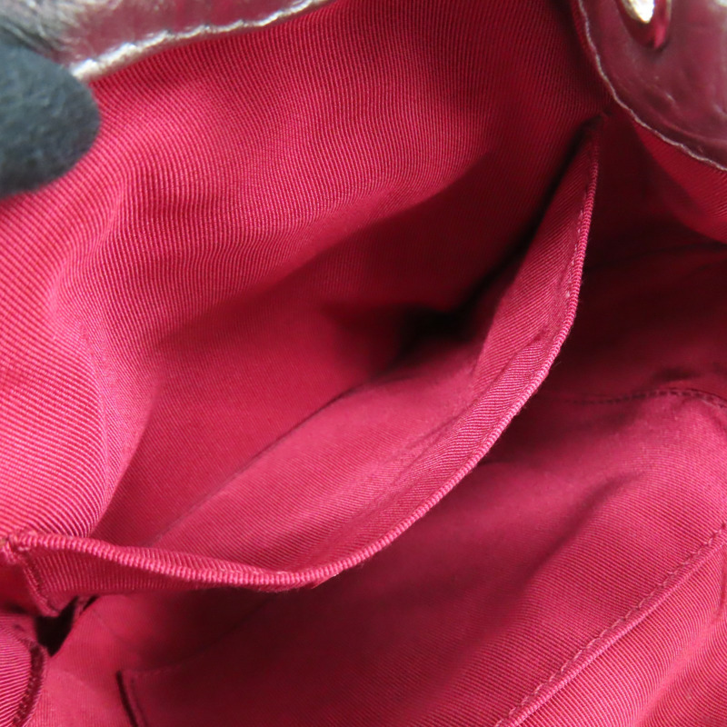 銀色 菱格紋 牛皮 拼接 鏈帶水桶包 肩背包【CHANEL 香奈兒】 A98787-7