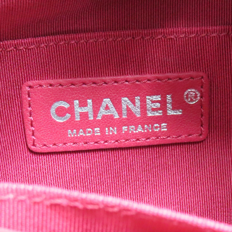 銀色 菱格紋 牛皮 拼接 鏈帶水桶包 肩背包【CHANEL 香奈兒】 A98787-8