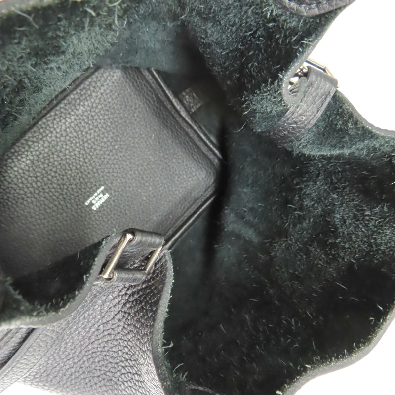 黑色 TC牛皮 Picotin Lock 18 手提包 Y刻 銀扣【HERMES 愛馬仕】-4