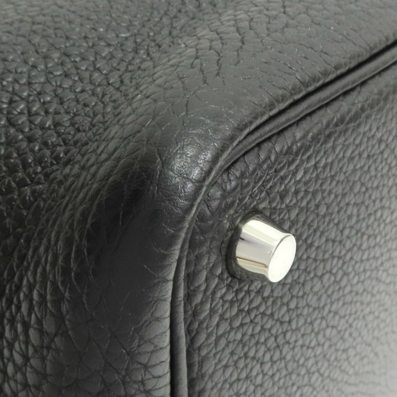 黑色 TC牛皮 Picotin Lock 18 手提包 Y刻 銀扣【HERMES 愛馬仕】-11