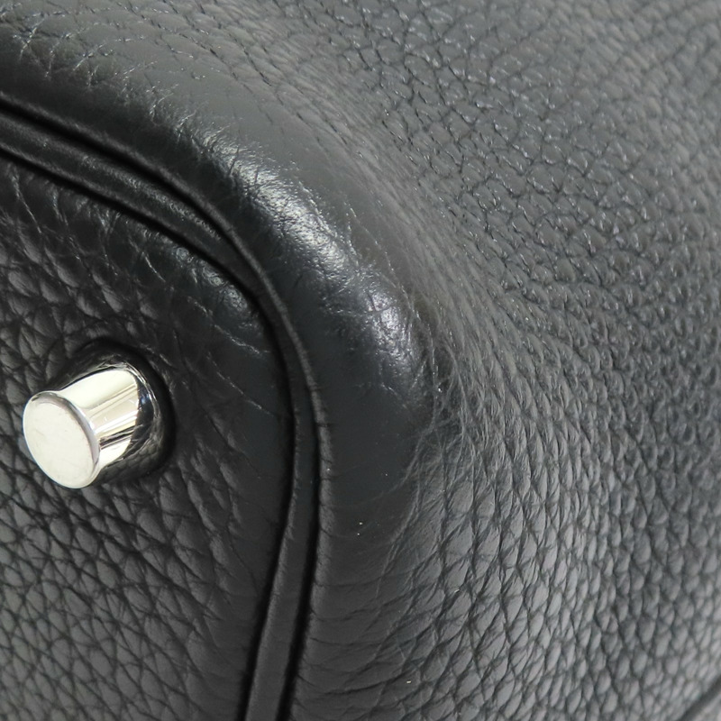 黑色 TC牛皮 Picotin Lock 18 手提包 Y刻 銀扣【HERMES 愛馬仕】-12