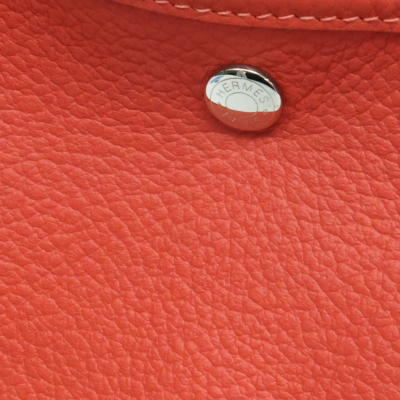 紅色 Negonda牛皮 Garden party 36 手提包 銀扣 R刻【HERMES 愛馬仕】-13