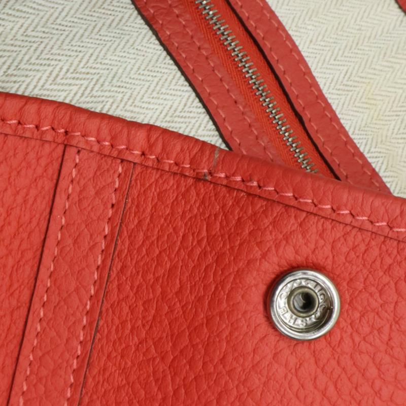 紅色 Negonda牛皮 Garden party 36 手提包 銀扣 R刻【HERMES 愛馬仕】-16