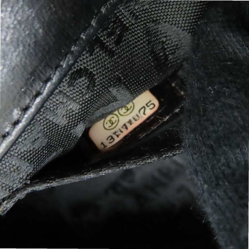 黑色 格紋 羊皮 Chocolate Bar 口蓋包 肩背包 (無卡)【CHANEL 香奈兒】-7