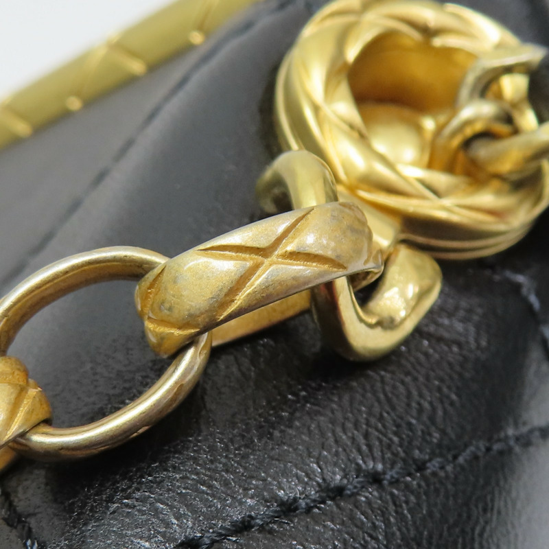 黑色 牛皮 黑盒包 鏈帶肩背帶 兩用包 金釦【CHANEL 香奈兒】-15