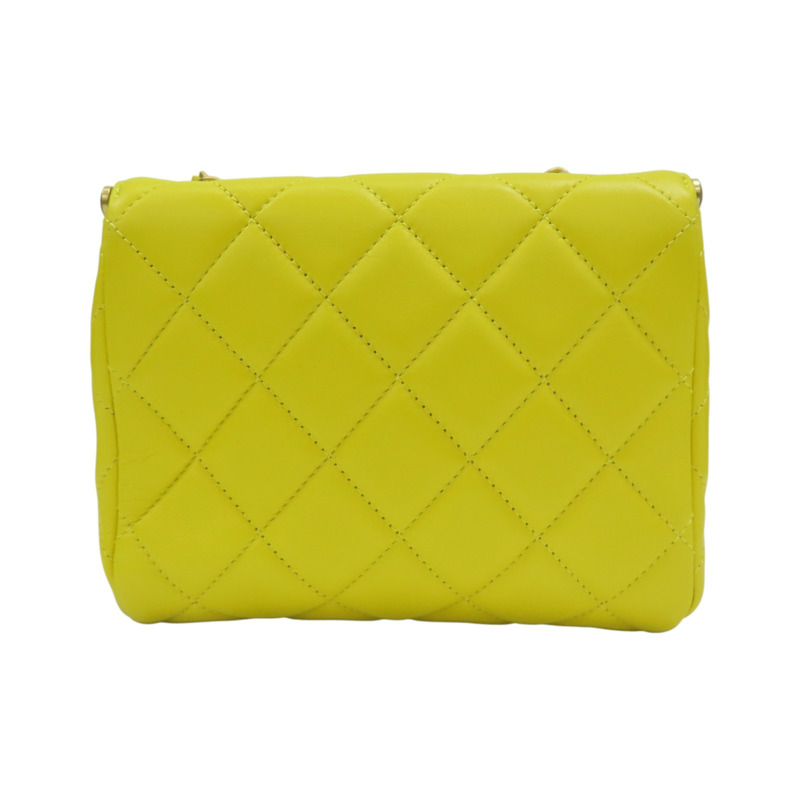 黄色 菱格紋 牛皮 Paris Monaco 肩背包【CHANEL 香奈兒】-1