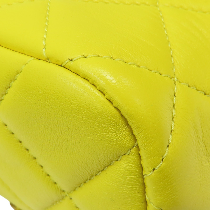 黄色 菱格紋 牛皮 Paris Monaco 肩背包【CHANEL 香奈兒】-15