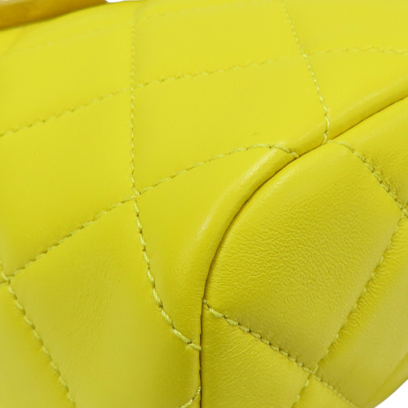 黄色 菱格紋 牛皮 Paris Monaco 肩背包【CHANEL 香奈兒】-16