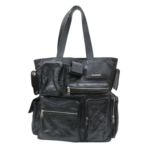 黑色 牛皮 Superbusy Tote Bag 手提包 785296【Balenciaga 巴黎世家】 785296